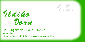 ildiko dorn business card